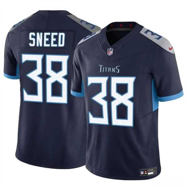 Men & Women & Youth Tennessee Titans #38 LJarius Sneed Navy 2024 F.U.S.E. Vapor Limited Stitched Jersey